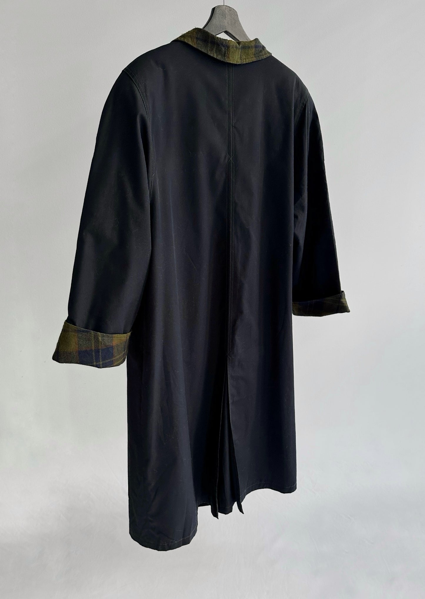 90s Navy Cotton Trench Coat