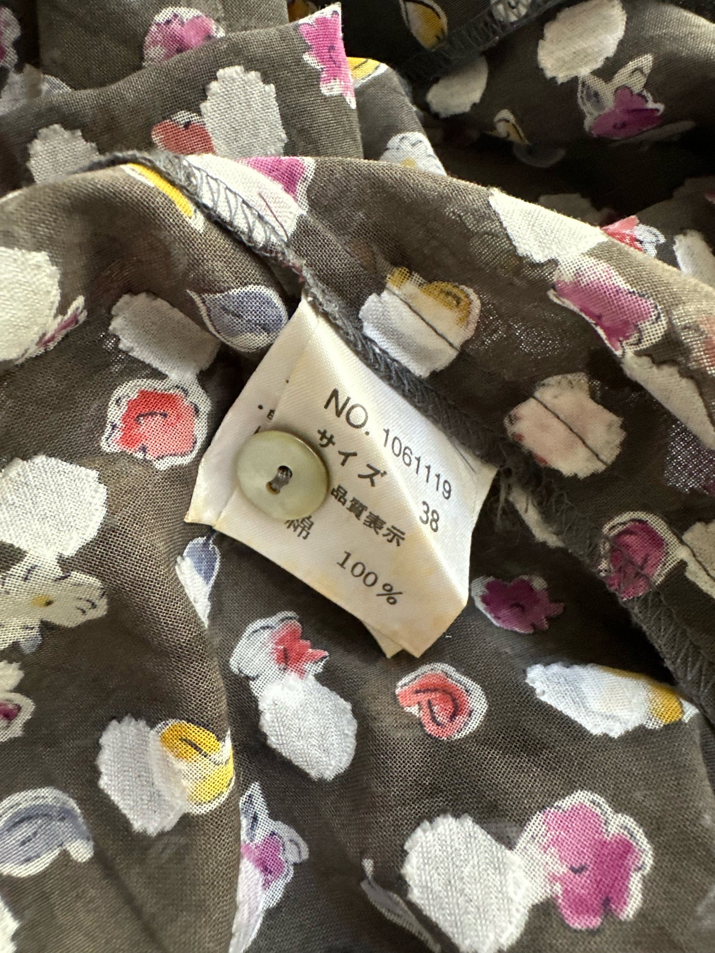 90s Kenzo Floral Sheer Dress