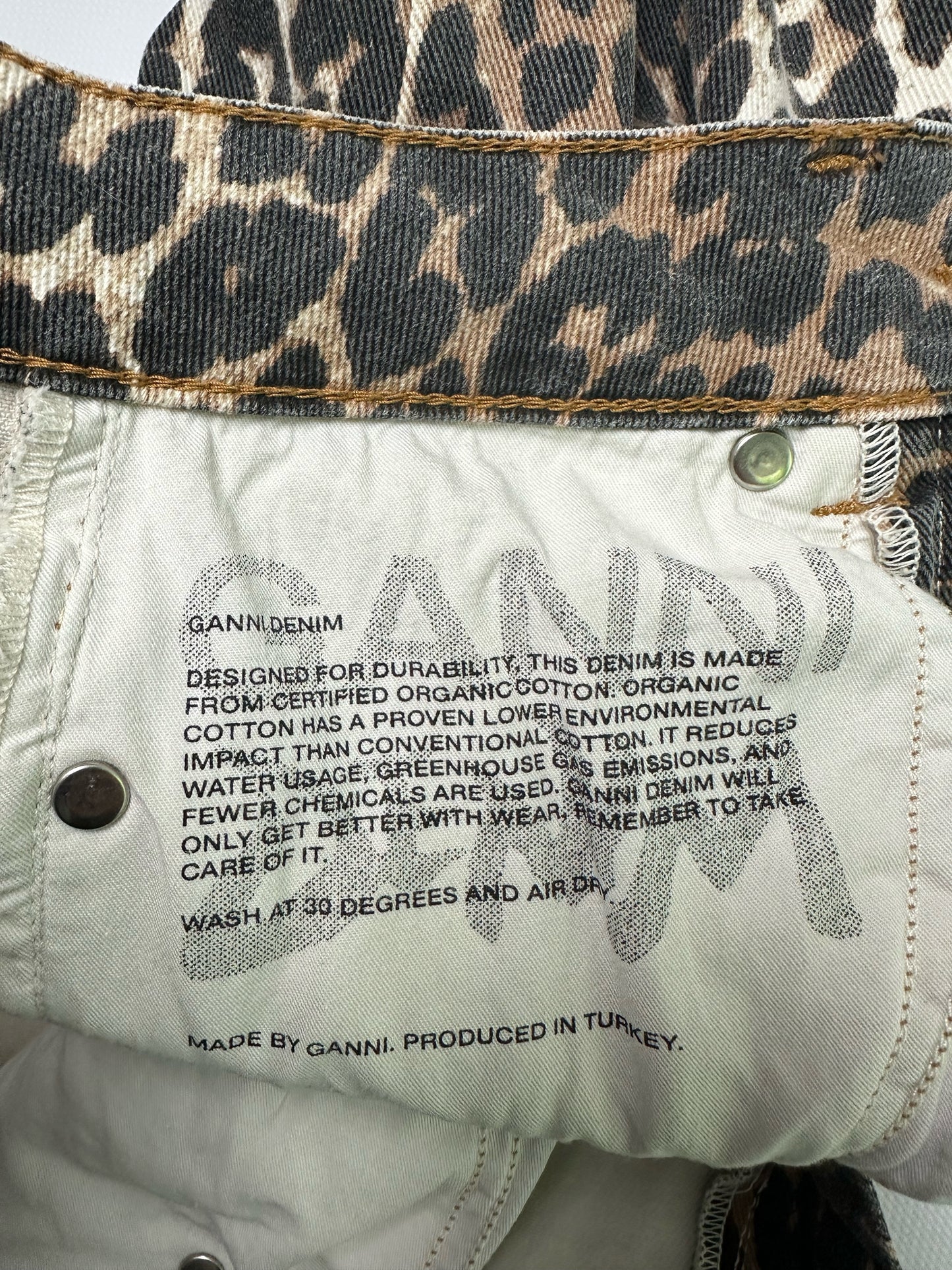 Ganni Leopard Betzy Cropped Jeans