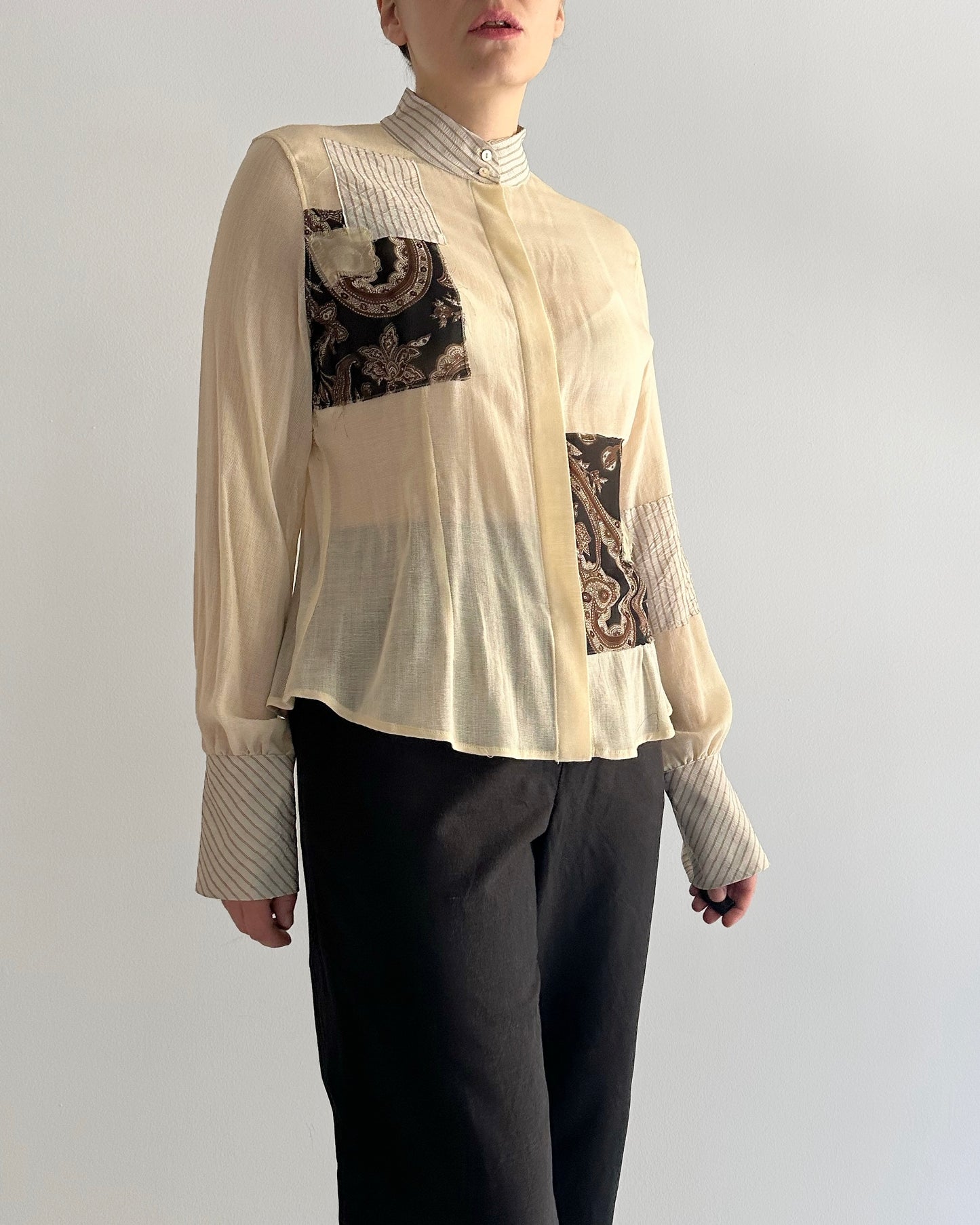 Vintage Gauze Patchwork Blouse
