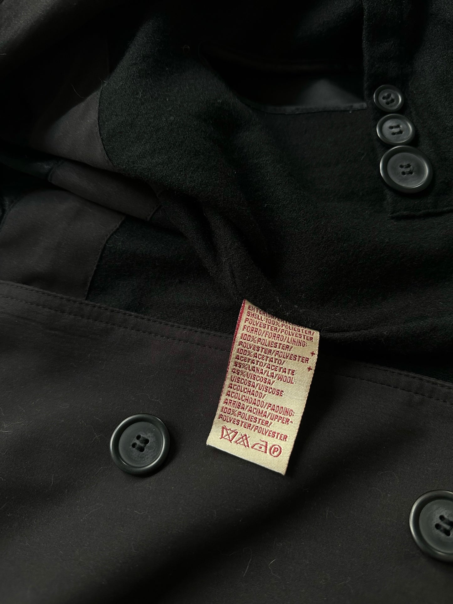 90s Charcoal Grey Oversized Trench Coat