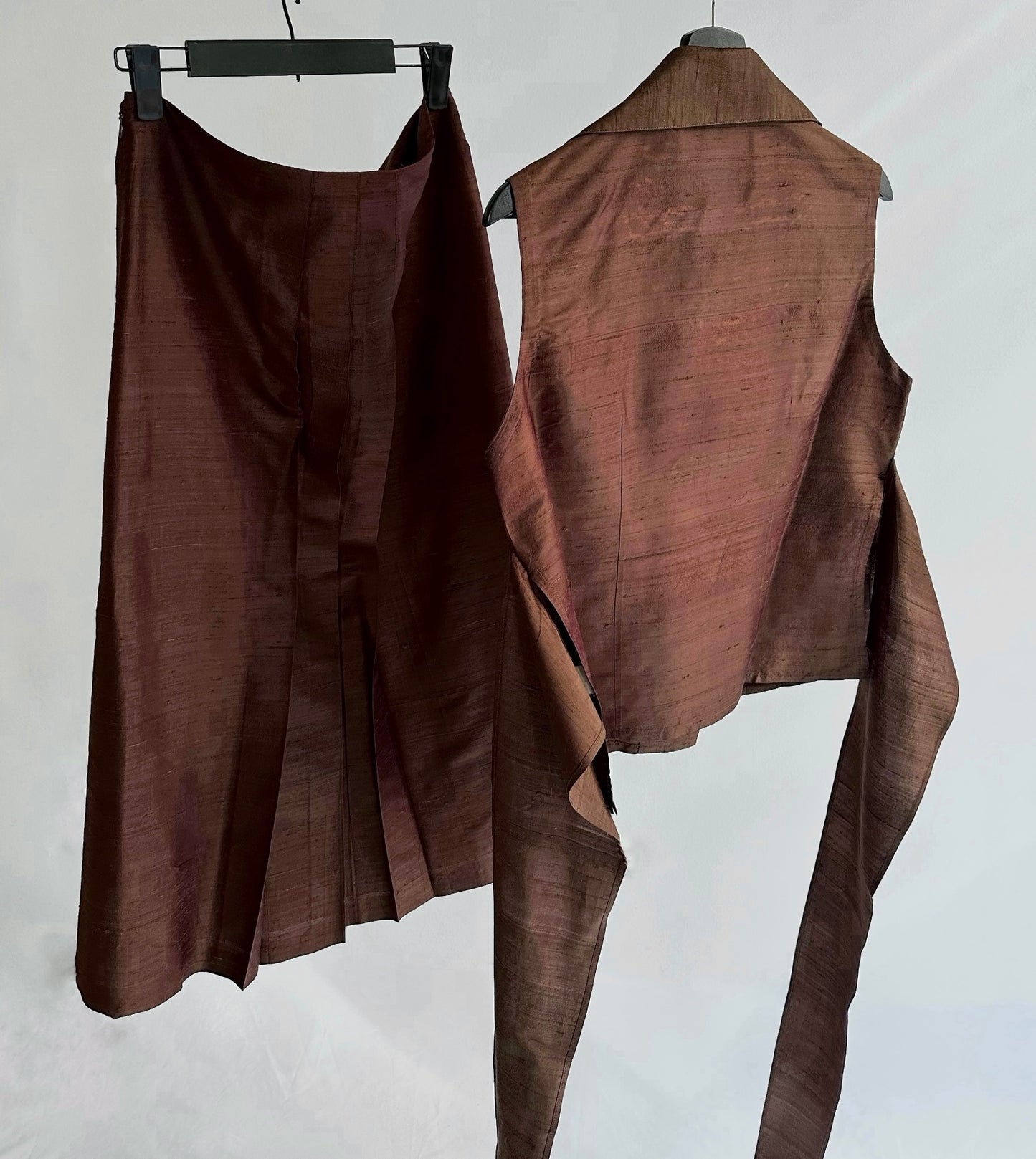90s Romeo Gigli Silk Shantung Set