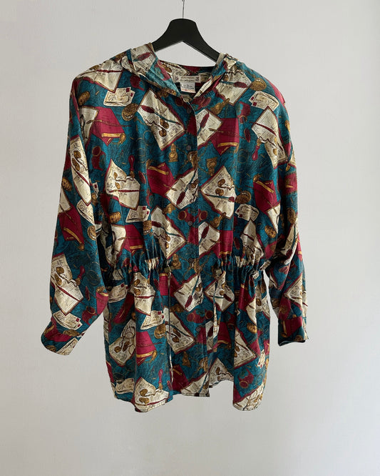 90s Hooded Silk Jacket