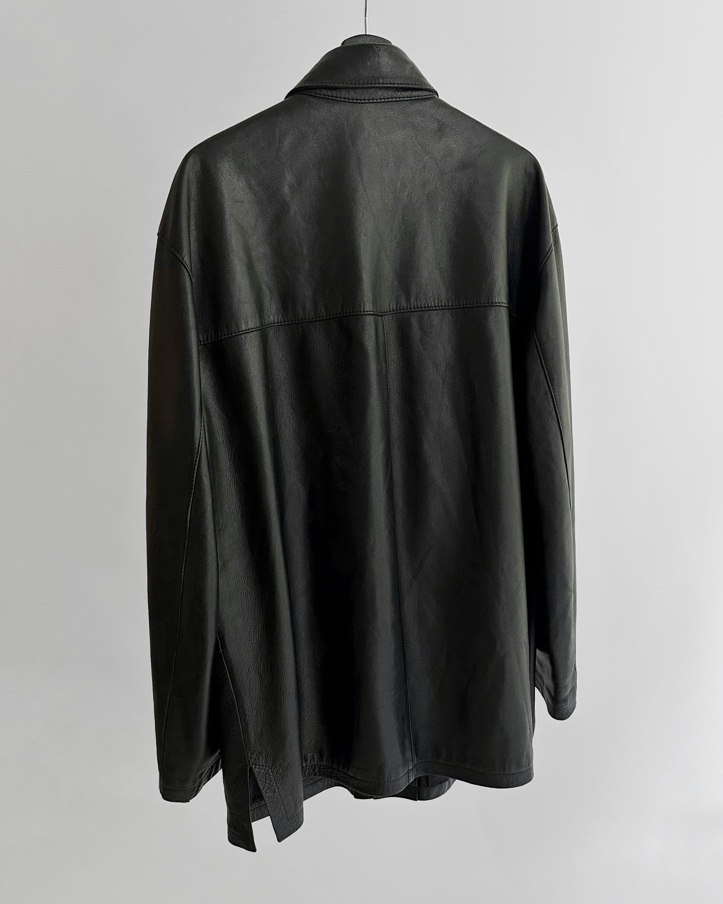 90s Black Nappa Leather Jacket