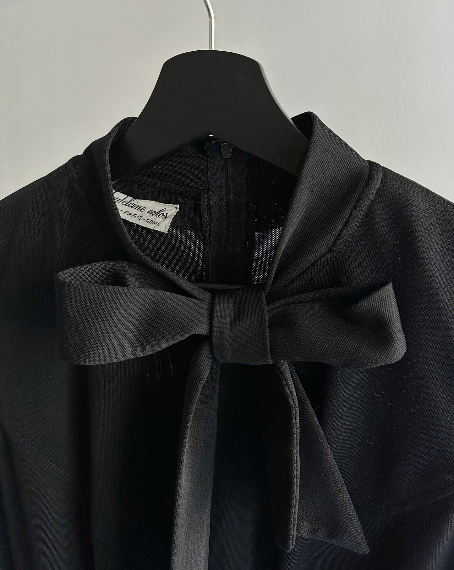 80s Sleeveless A-Line Bow Dress