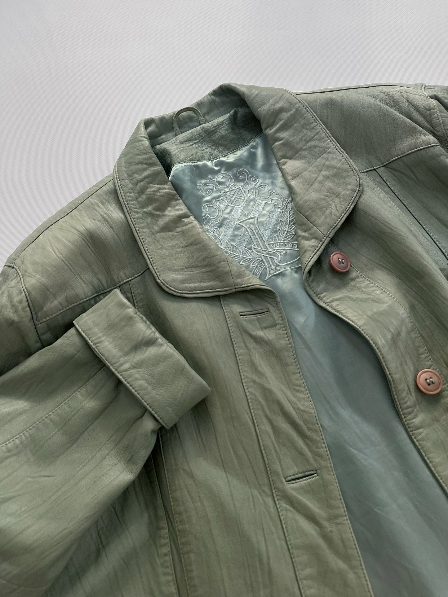 80s Green Leather Jacket