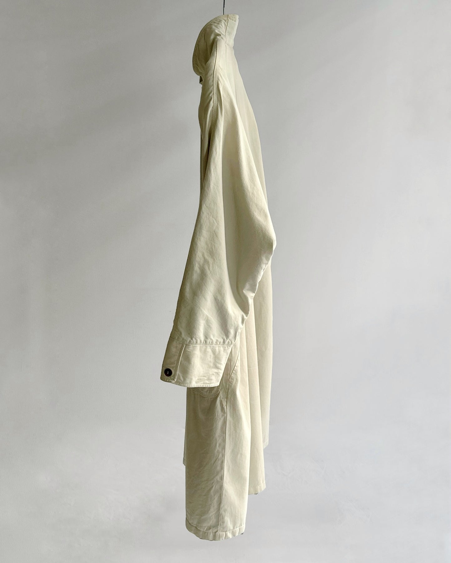 80s/90s Cream Cotton Blend Utility Coat