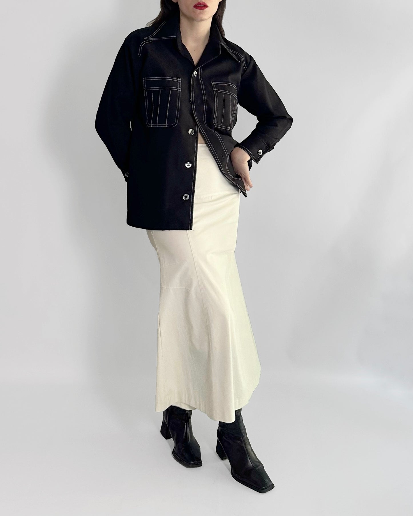 70s King’s Road Black Western Shirt