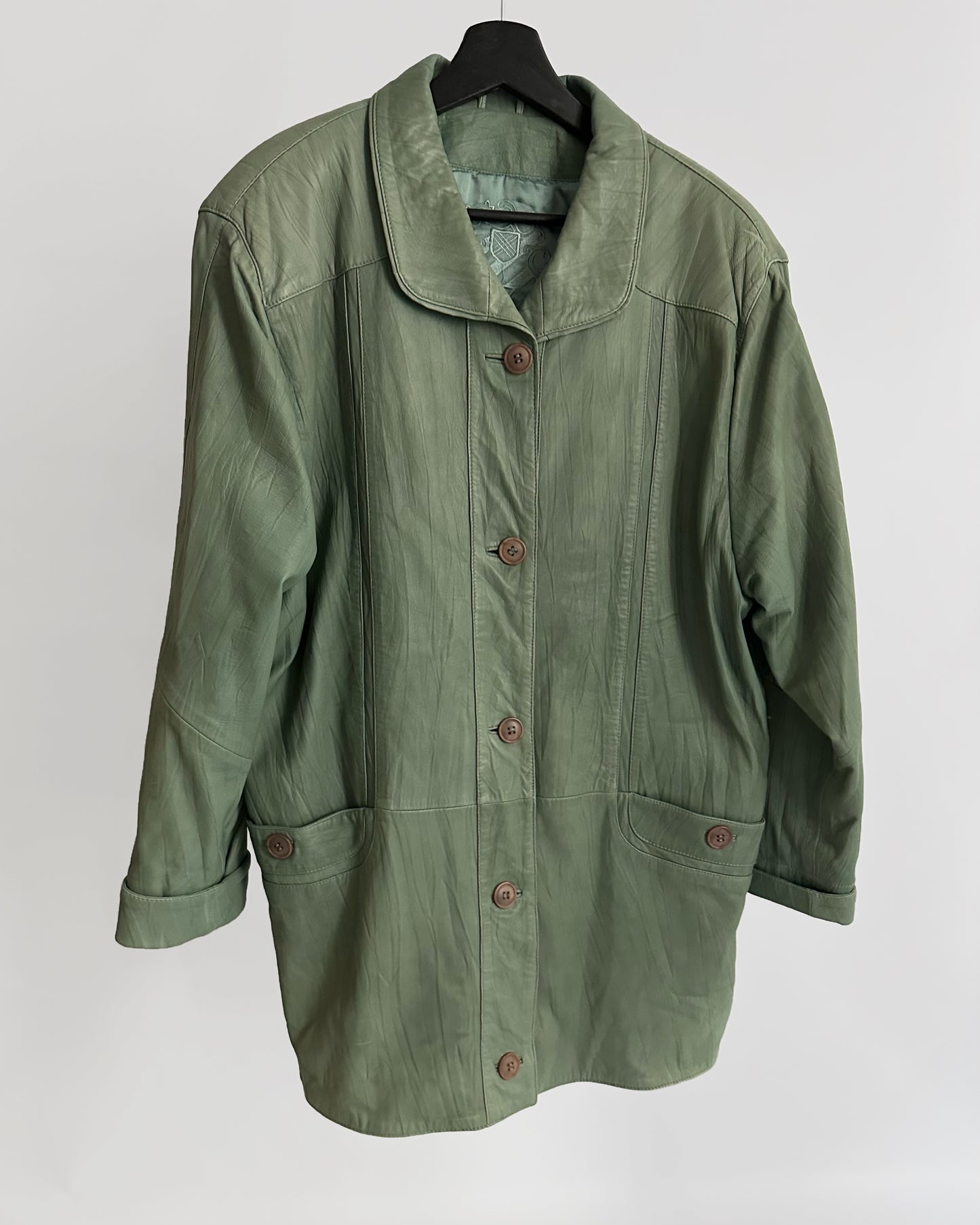 80s Green Leather Jacket