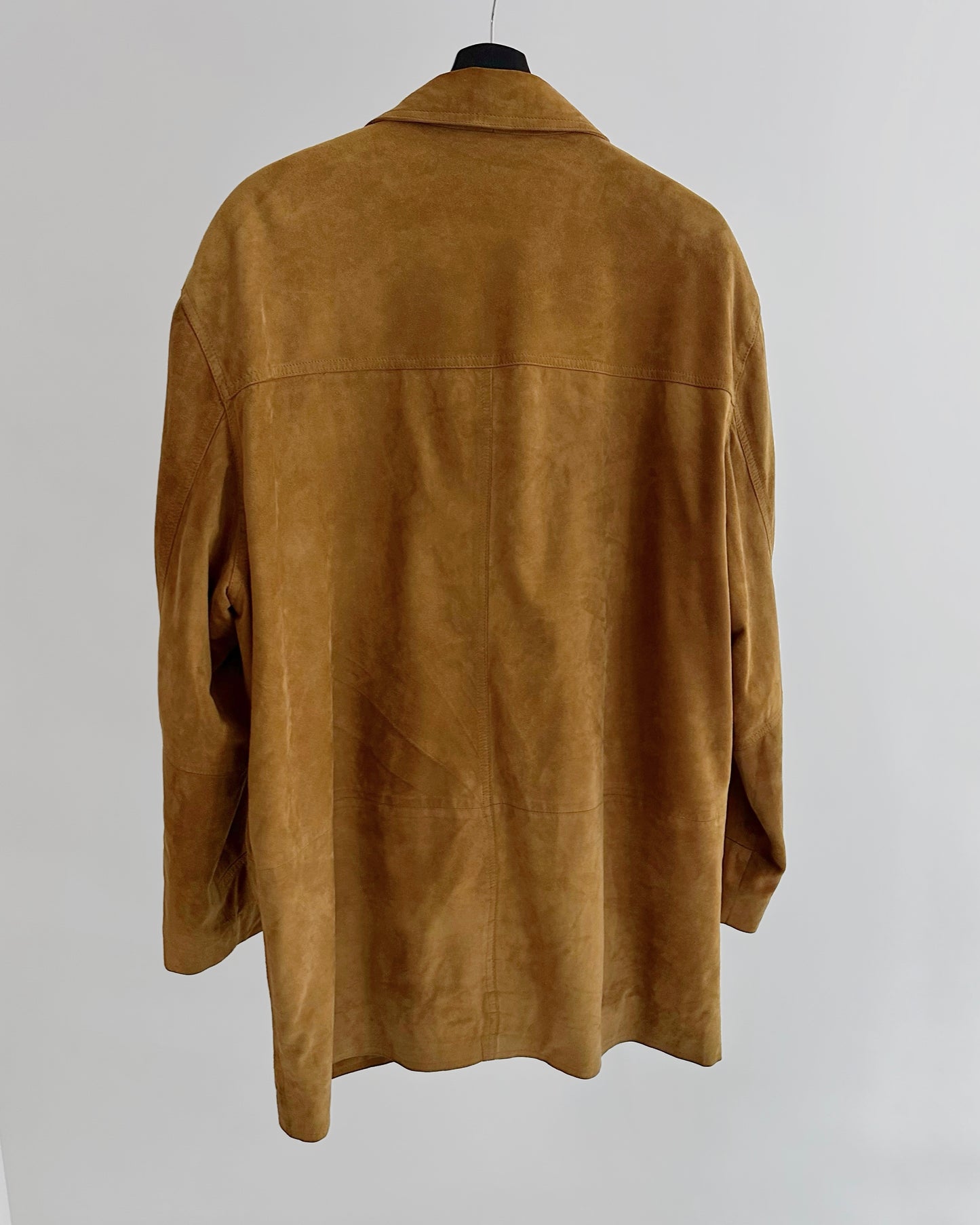 80s Goatskin Caramel Brown Suede Jacket