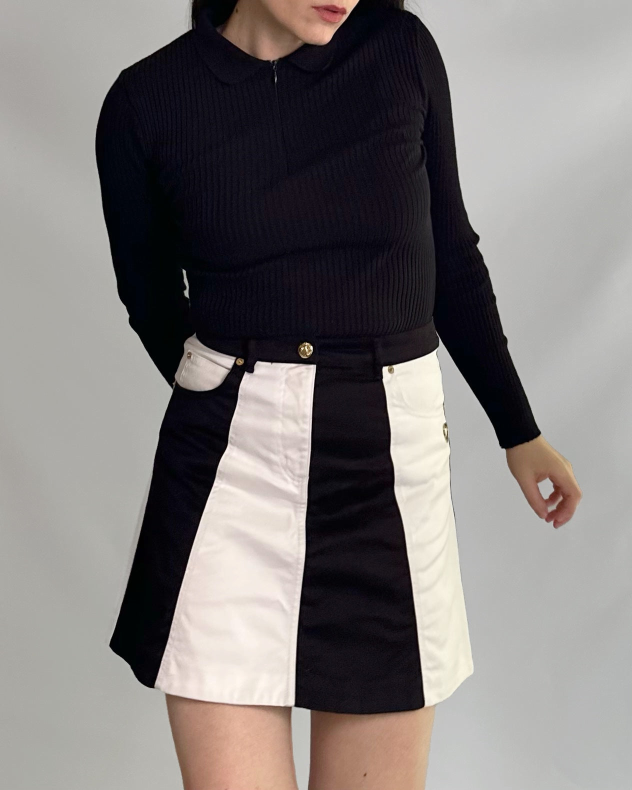 Moschino Striped A-Line Skirt