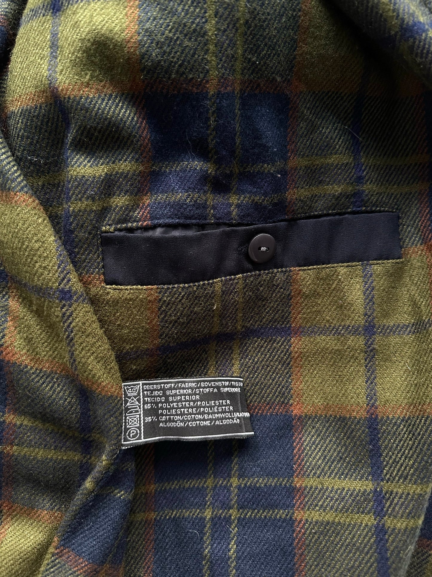 90s Navy Cotton Trench Coat