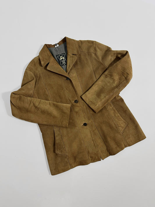 90s Brown Suede Jacket – Made in Portugal