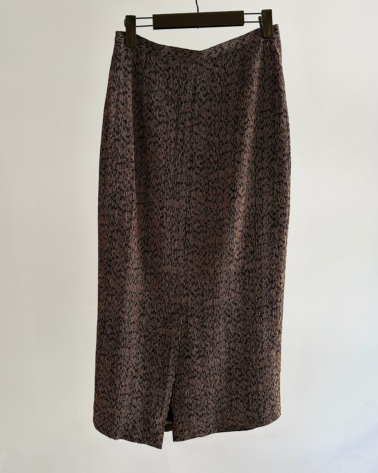 90s Viscose Abstract Midi Skirt