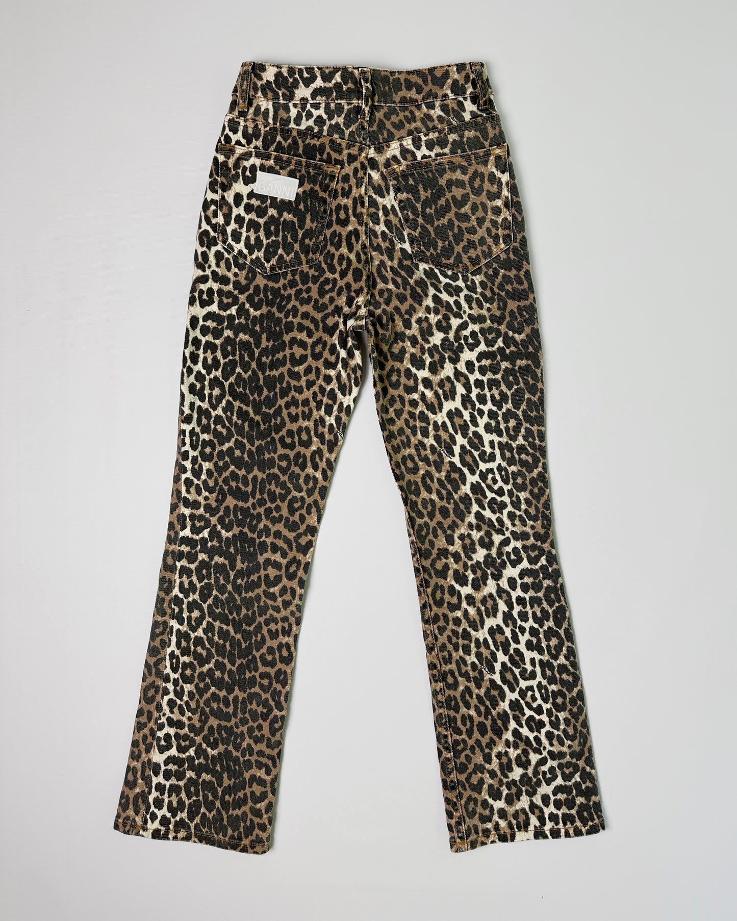 Ganni Leopard Betzy Cropped Jeans