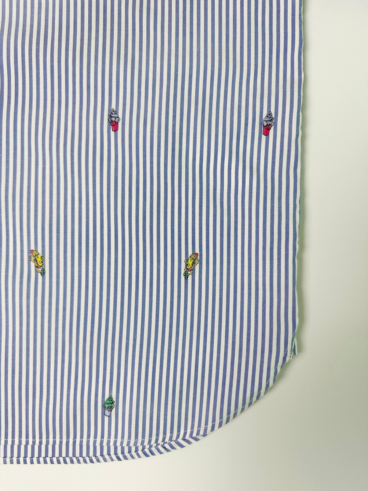 Kenzo Blue Striped Embroidered Shirt