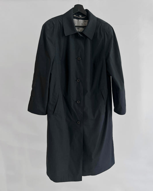 80s Dark Navy Trench Coat