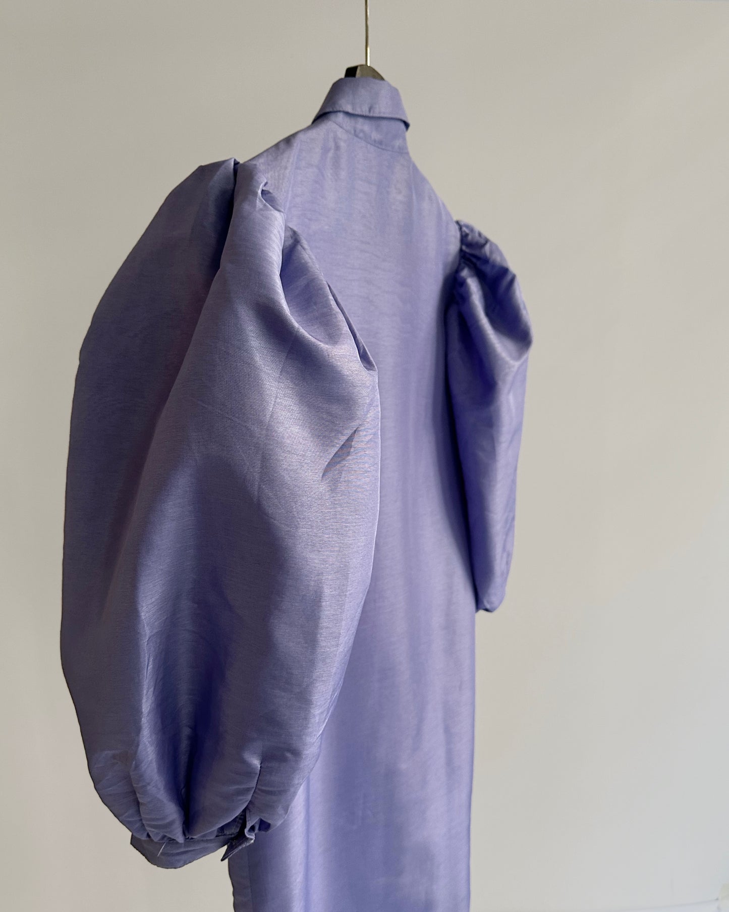 80s Lilac Puff Sleeve Dress