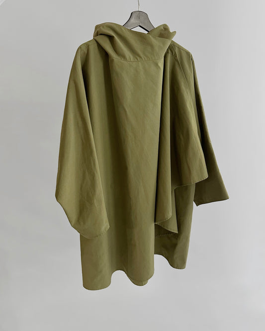 1970s/80s Olive Green Hooded Coat