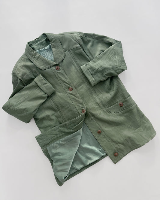 80s Green Leather Jacket