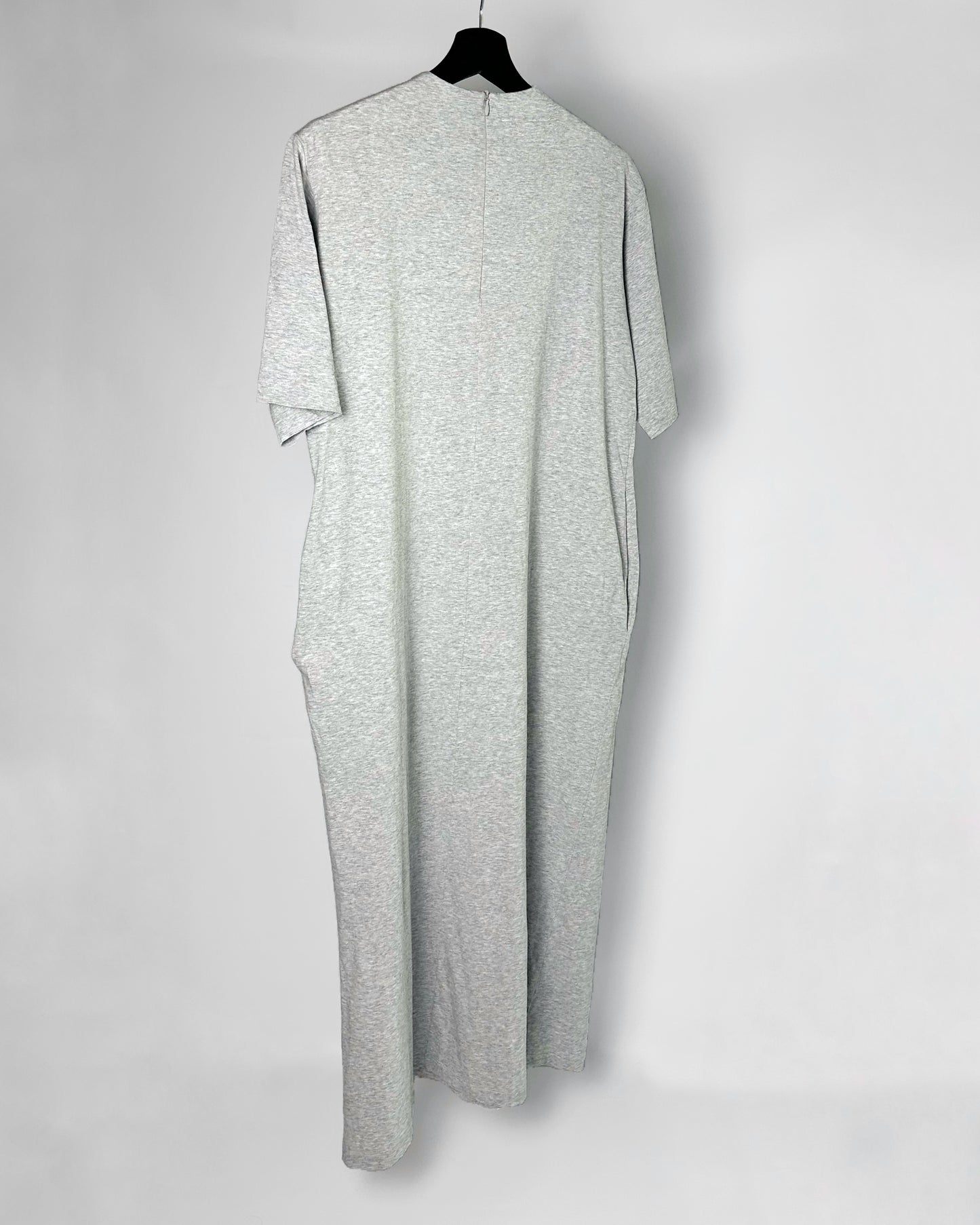 MM6 Maison Margiela Mélange Grey Cotton-Jersey Midi Dress