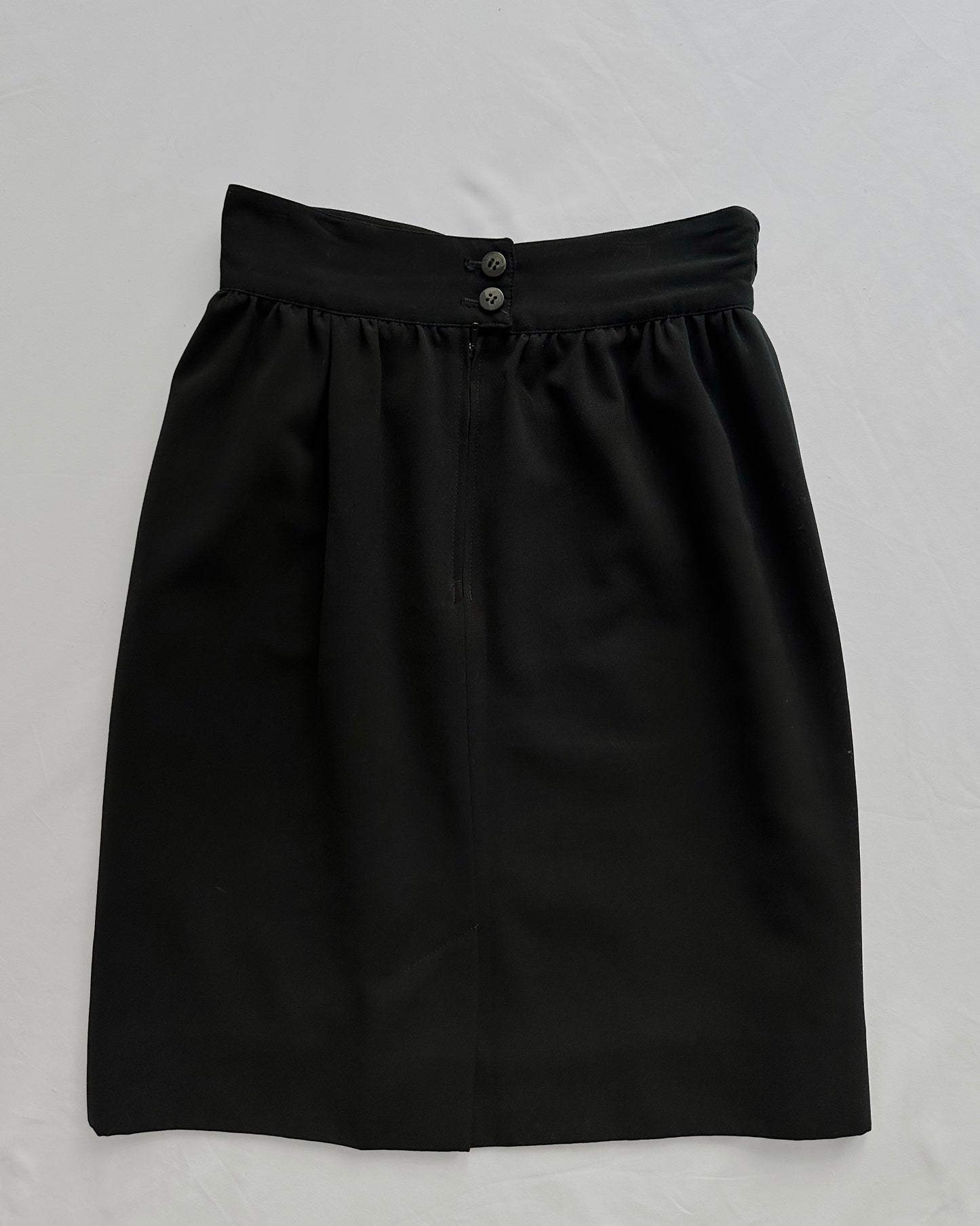 80s Burberry Black Pencil Skirt