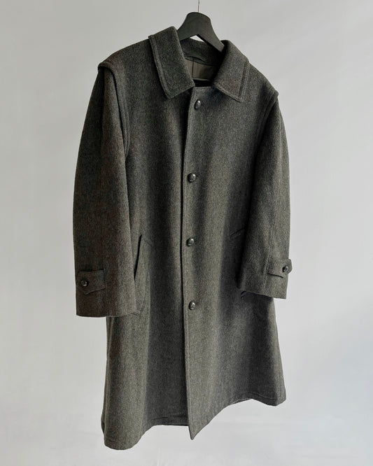 90s Austrian Grey Wool Loden Coat