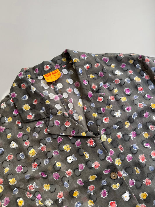 90s Kenzo Floral Sheer Dress