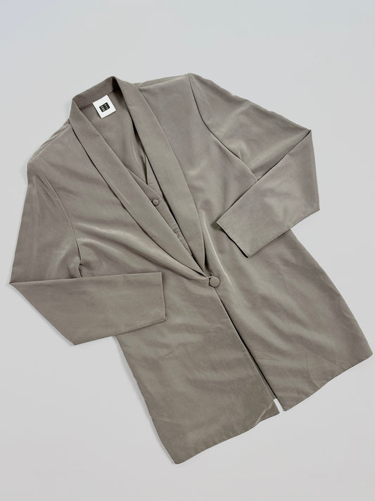 90s Taupe Viscose Blazer
