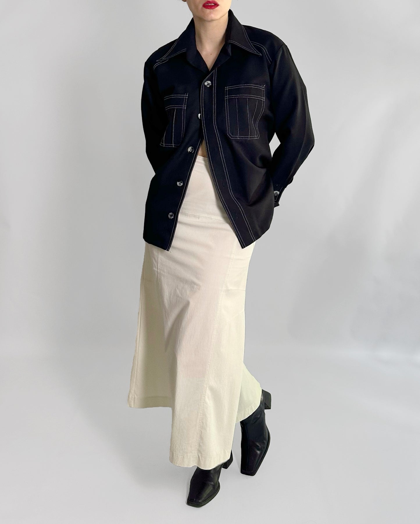70s King’s Road Black Western Shirt