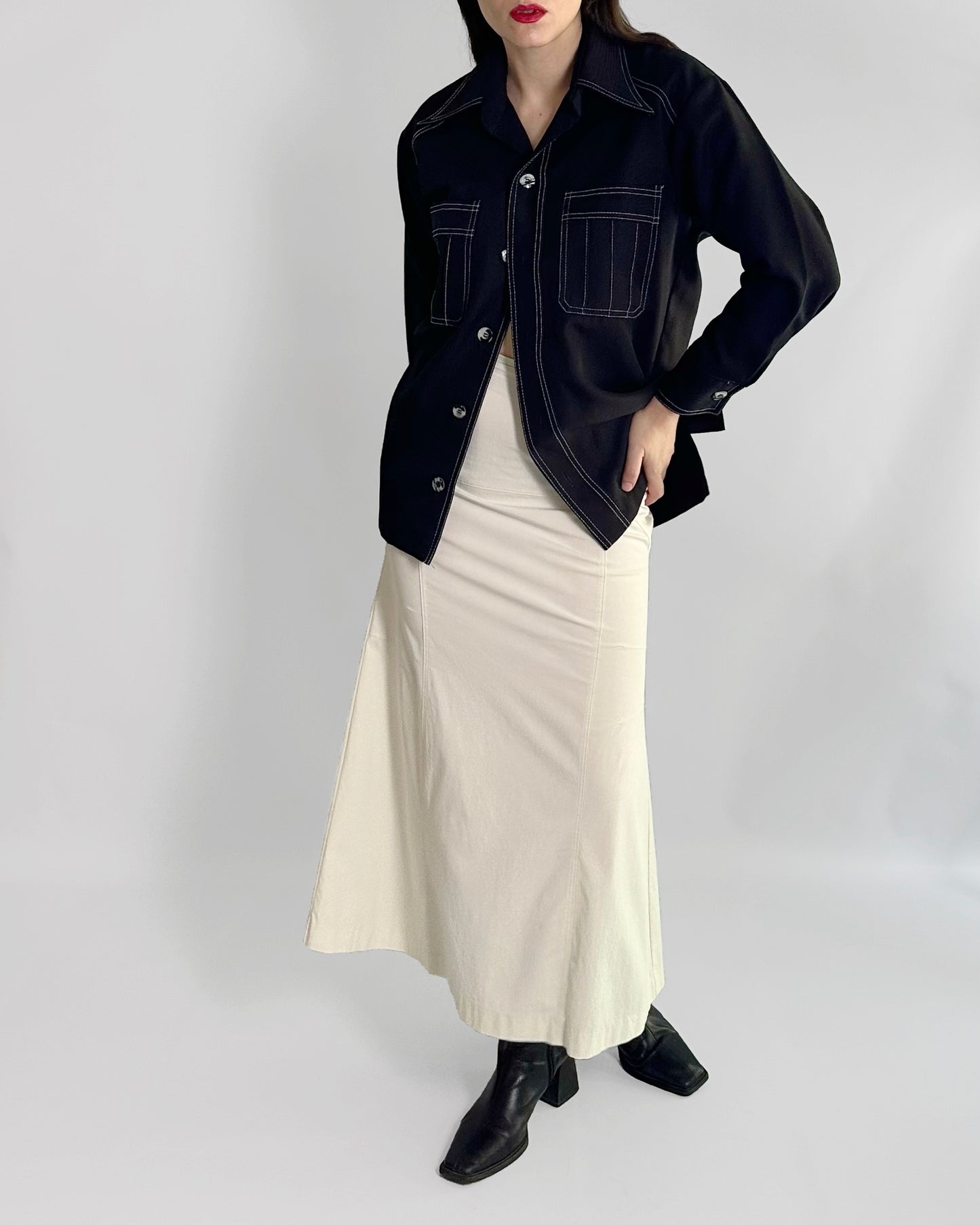70s King’s Road Black Western Shirt