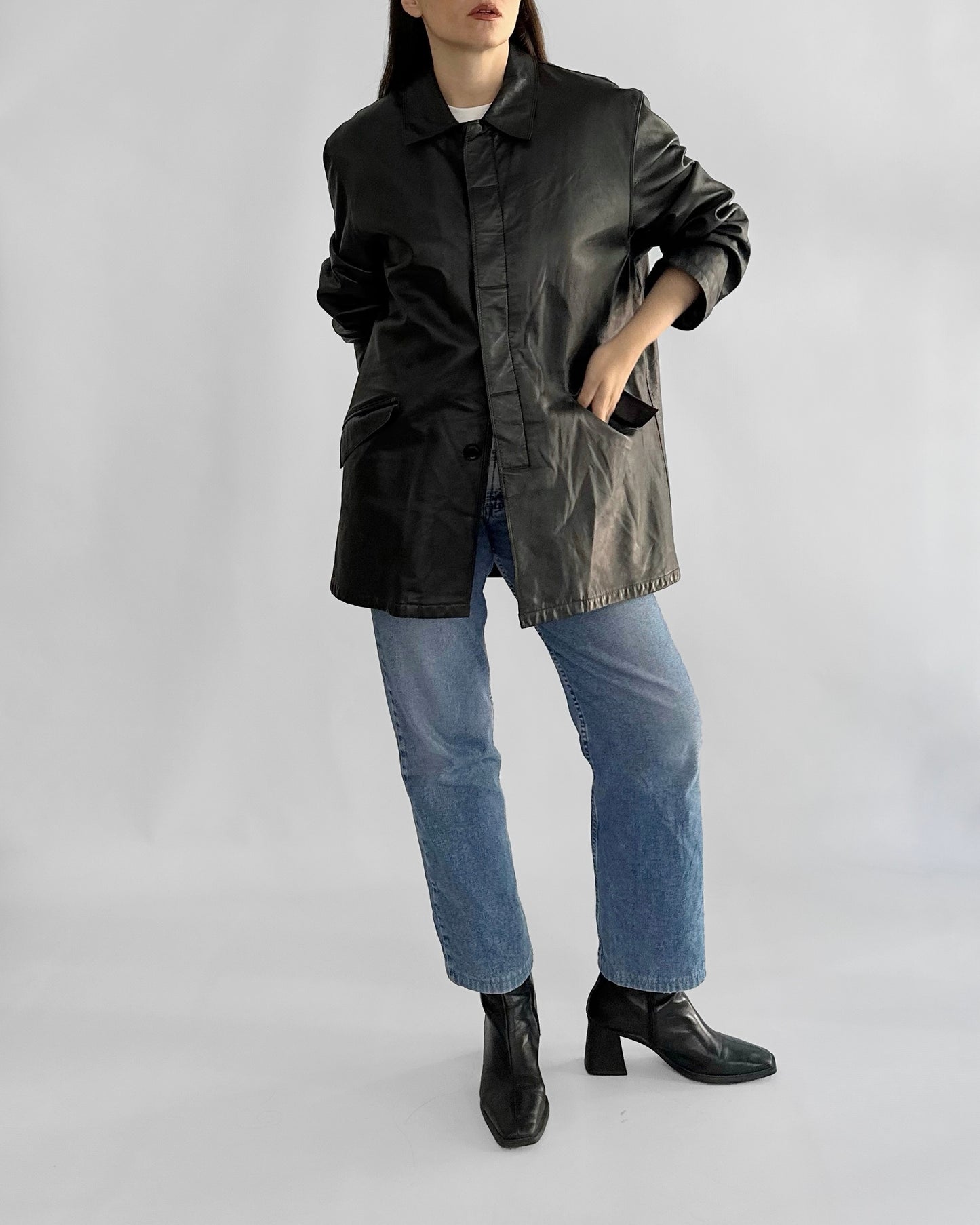 Vintage 2000s Black Leather Jacket