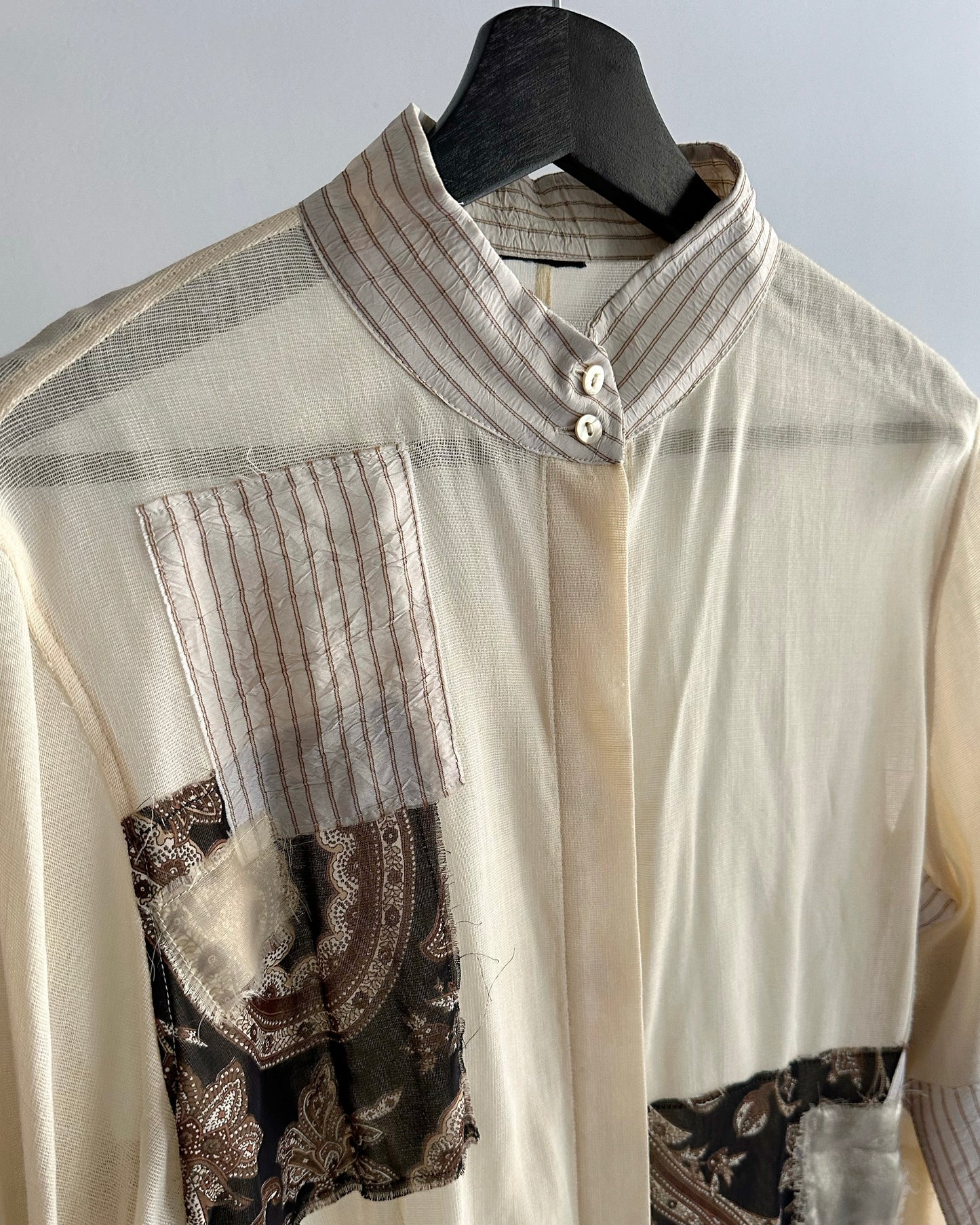 Vintage Gauze Patchwork Blouse