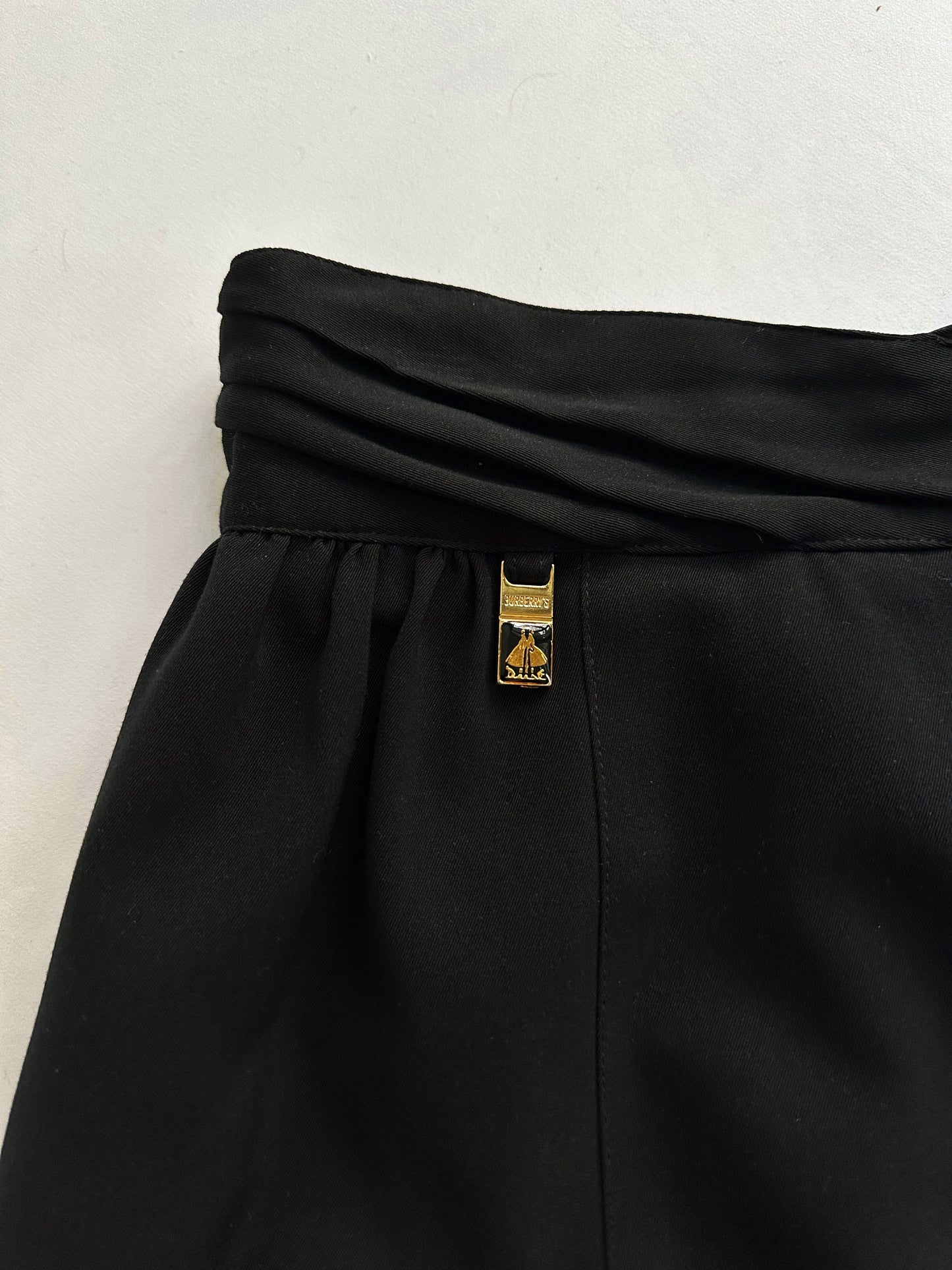 80s Burberry Black Pencil Skirt