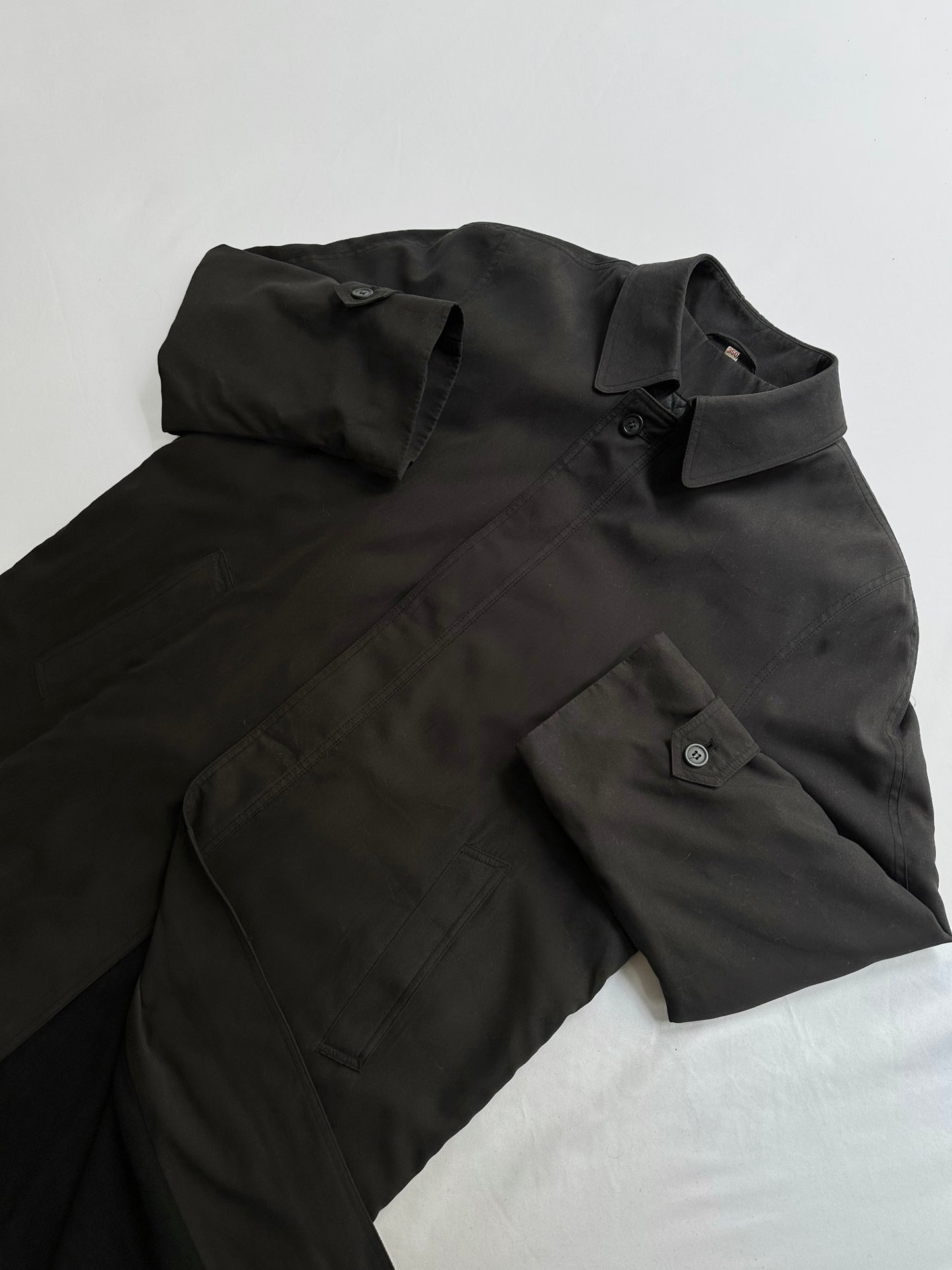 90s Charcoal Grey Oversized Trench Coat