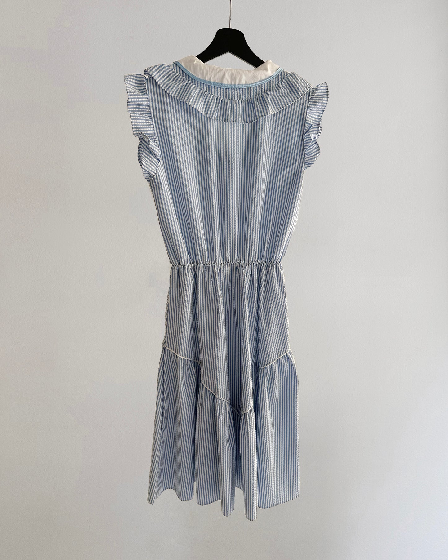 80s French Sailor Collar Dress