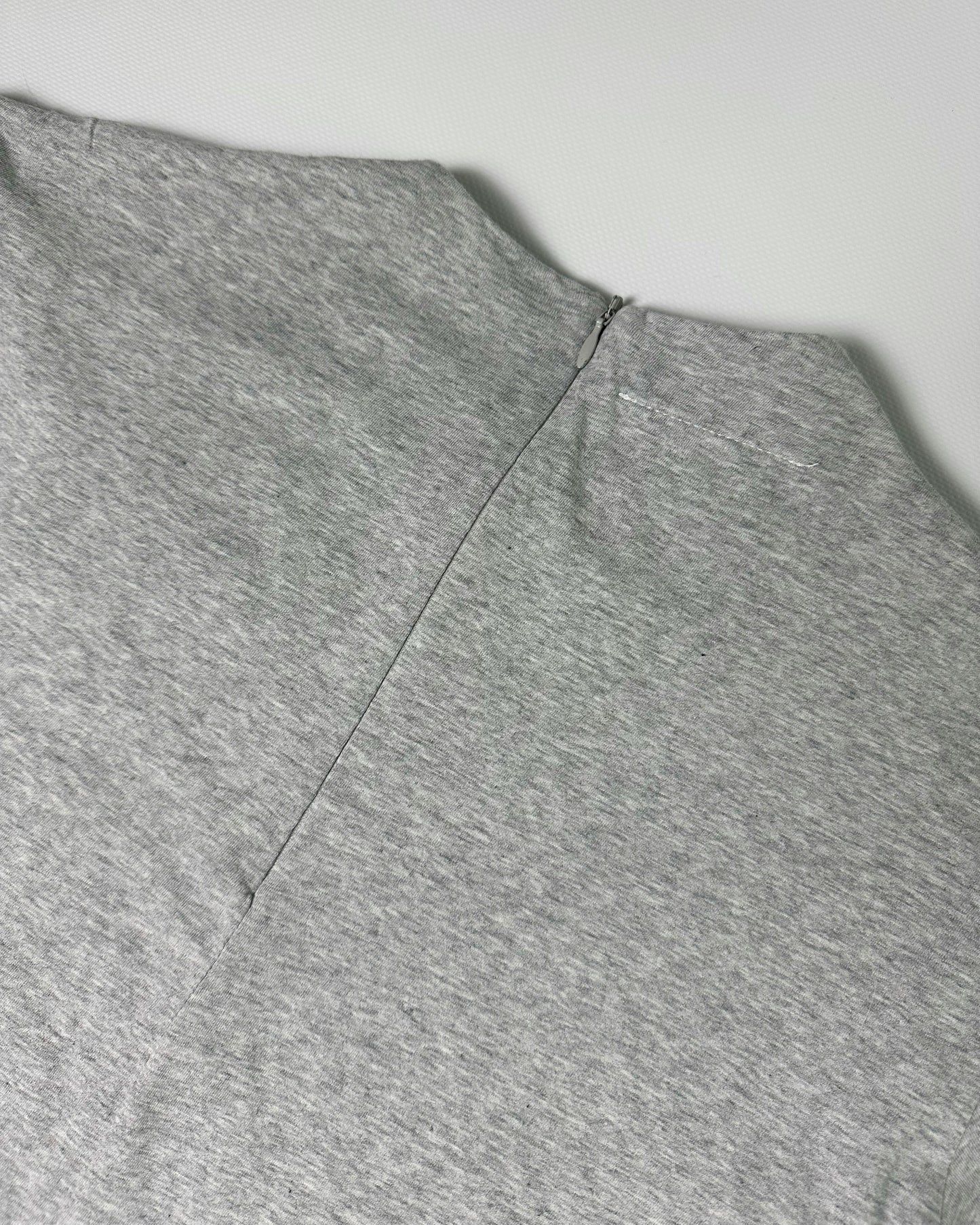 MM6 Maison Margiela Mélange Grey Cotton-Jersey Midi Dress