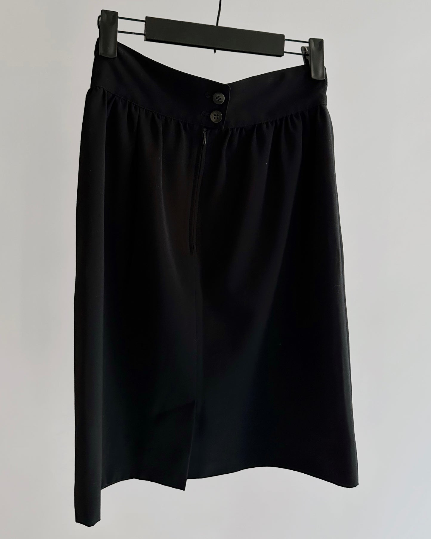 80s Burberry Black Pencil Skirt