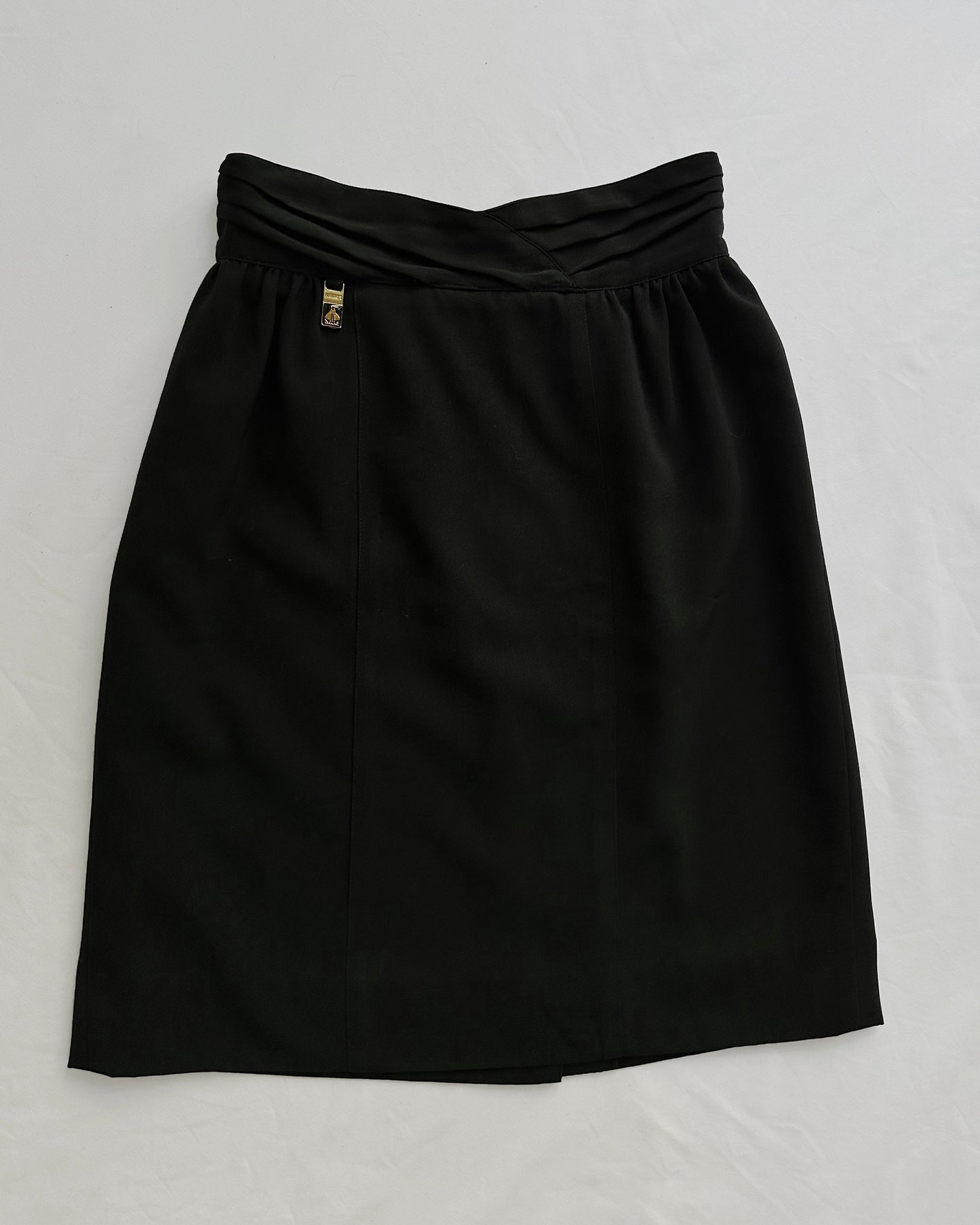 80s Burberry Black Pencil Skirt