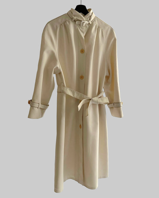 70s Cream Trench Coat