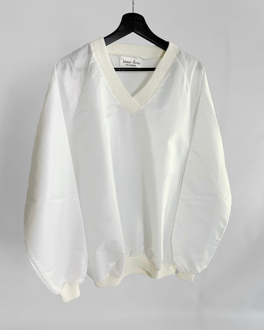 90s White Nylon Sweatshirt