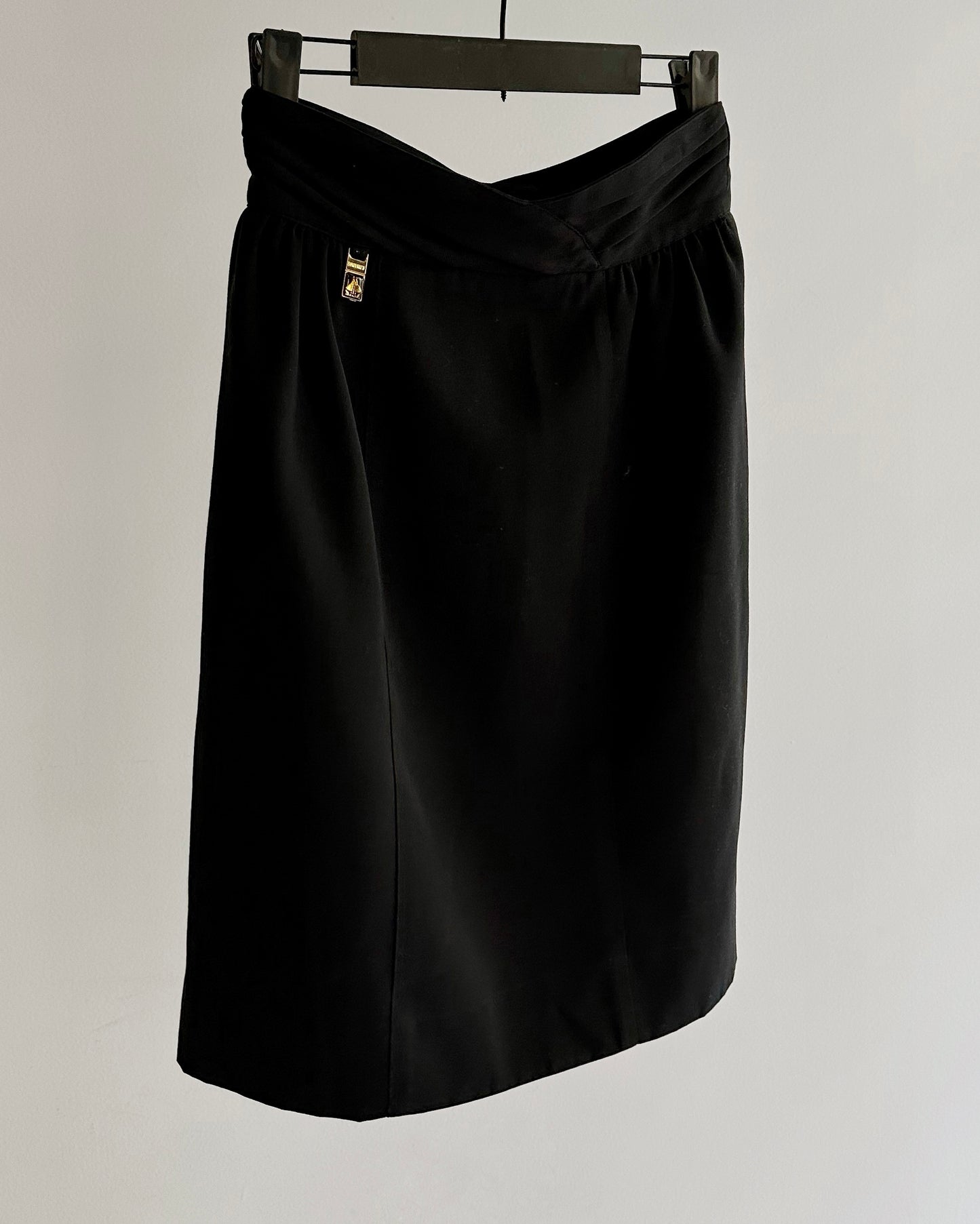 80s Burberry Black Pencil Skirt