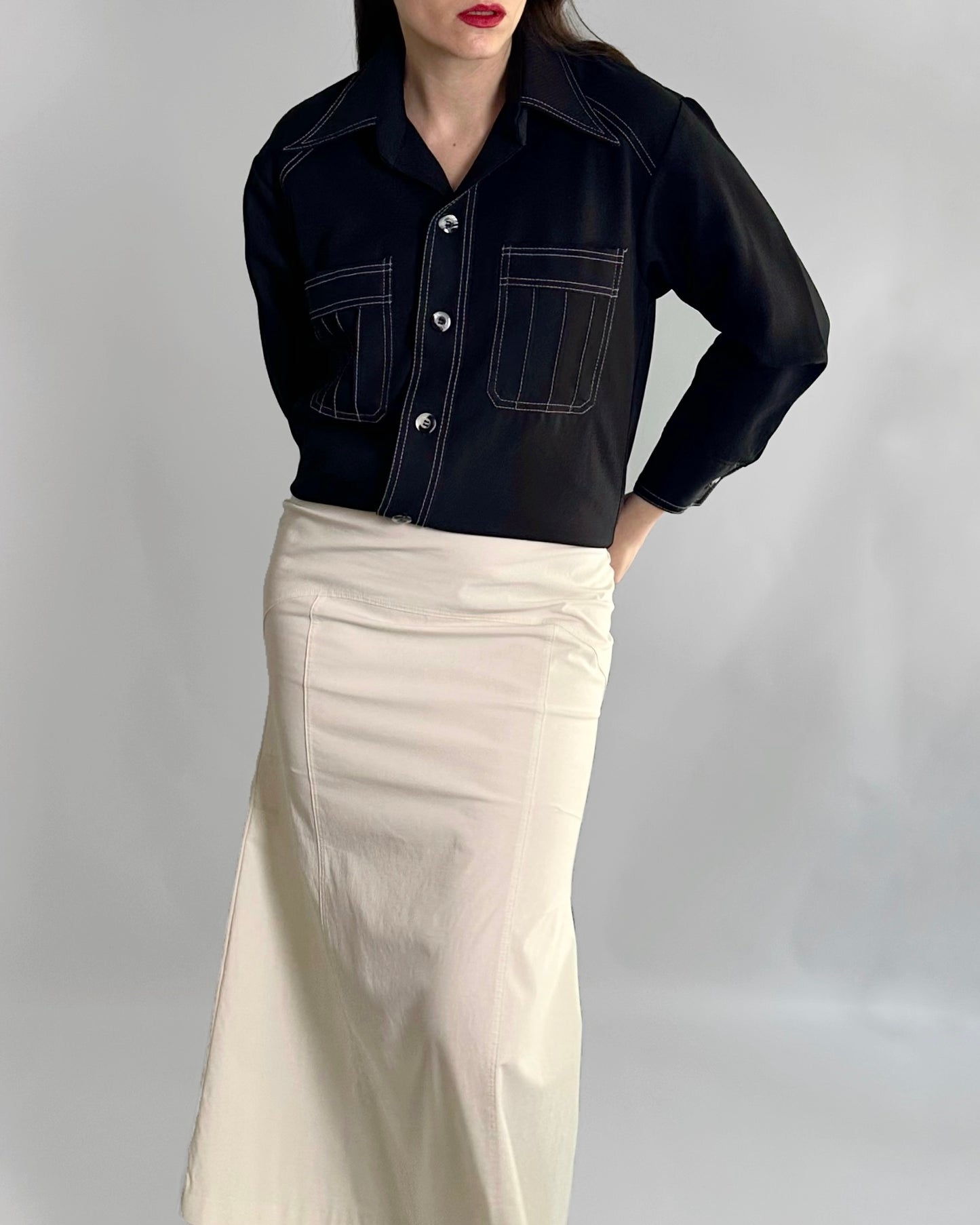 70s King’s Road Black Western Shirt