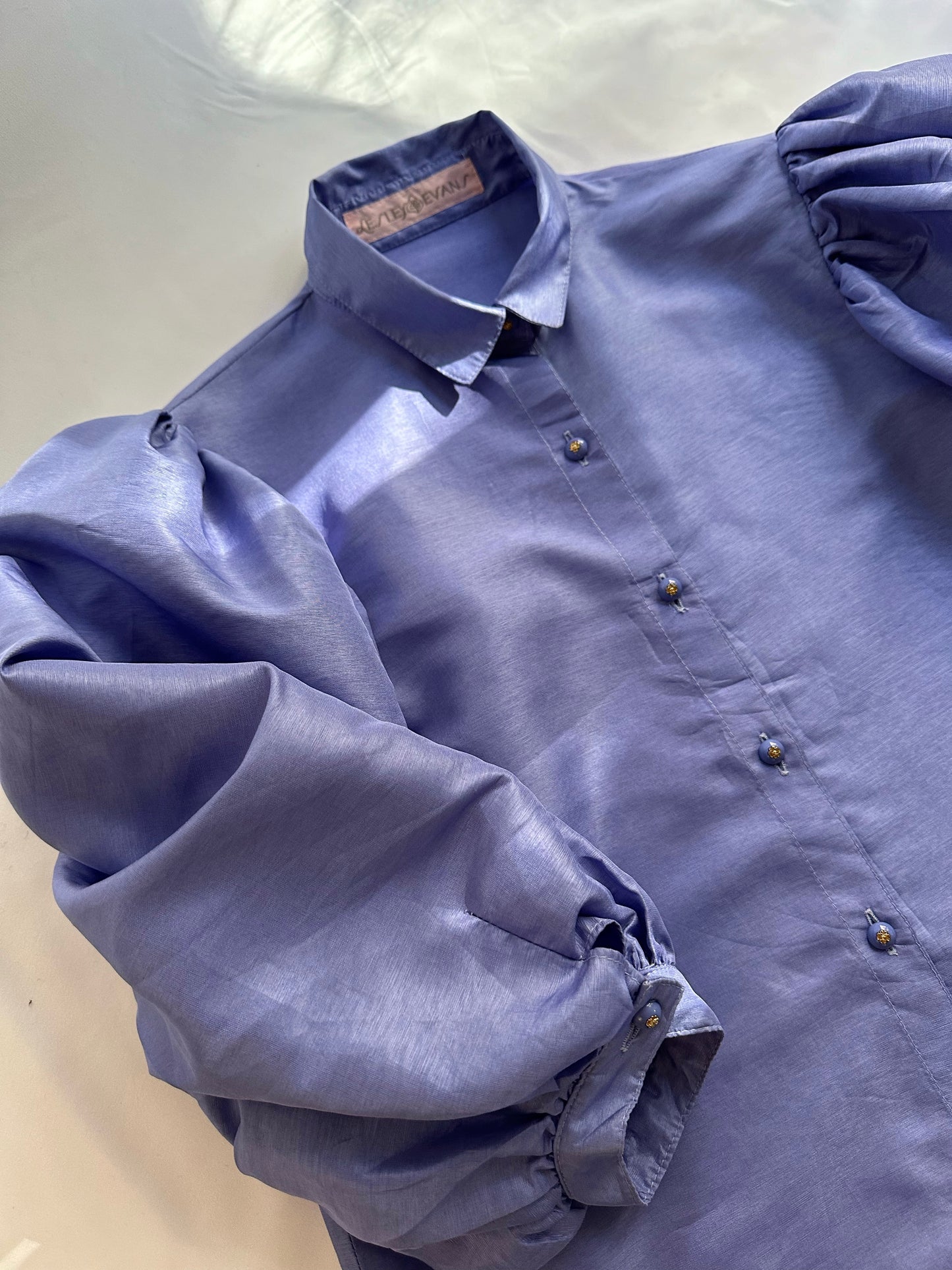 80s Lilac Puff Sleeve Dress