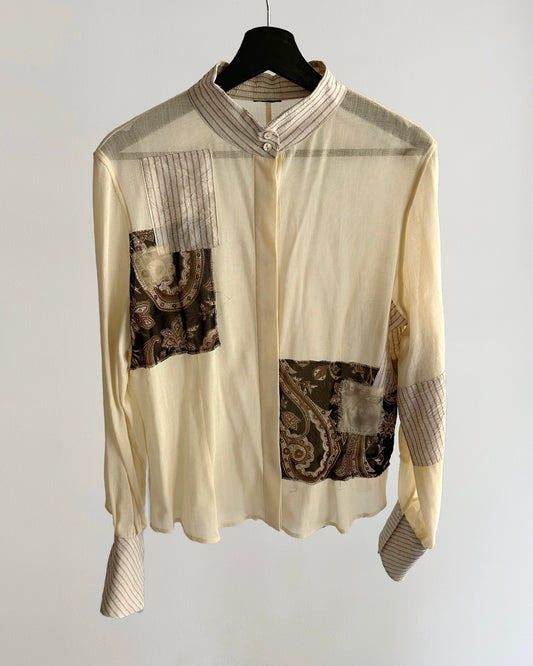 Vintage Gauze Patchwork Blouse