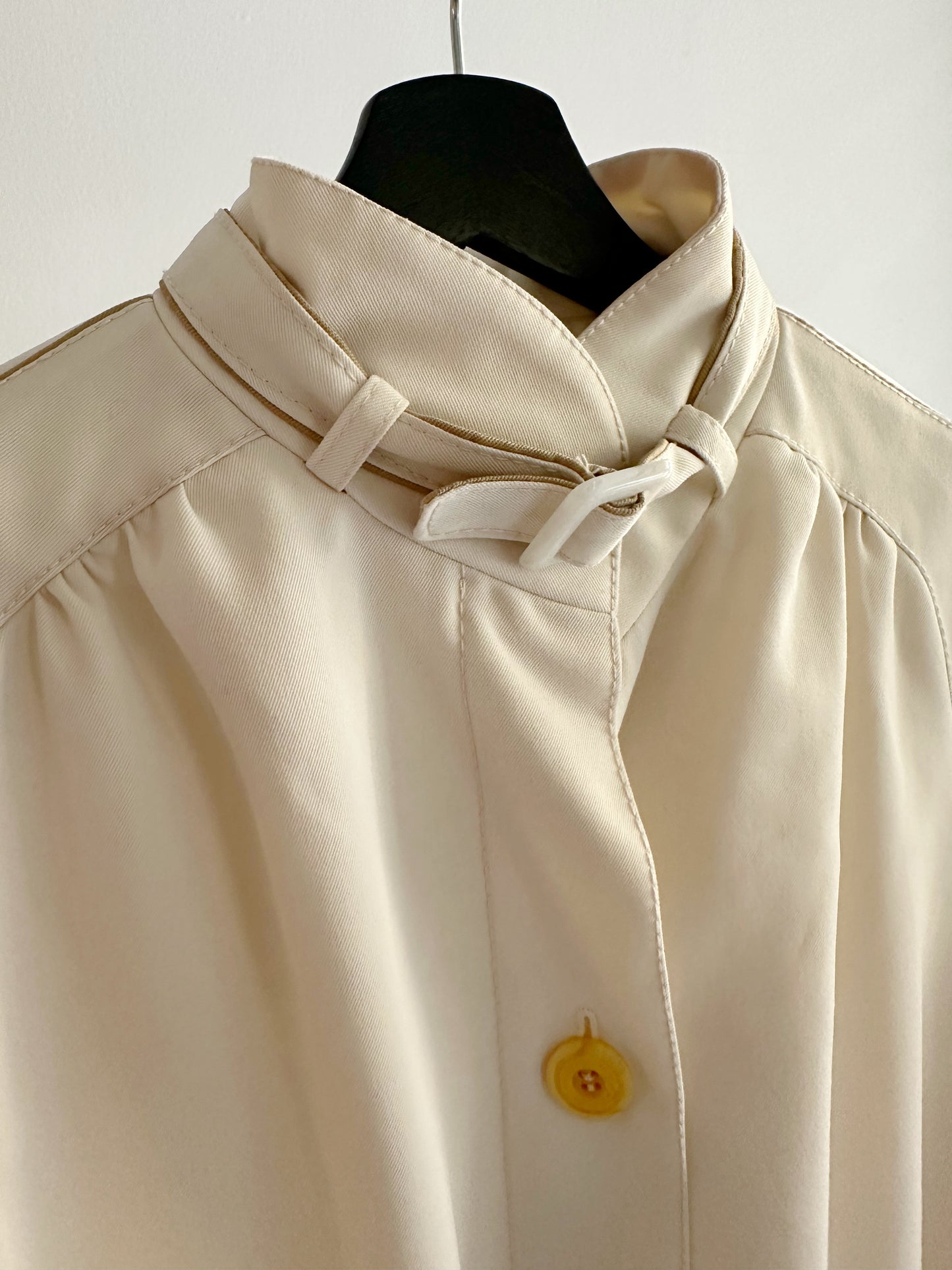 70s Cream Trench Coat
