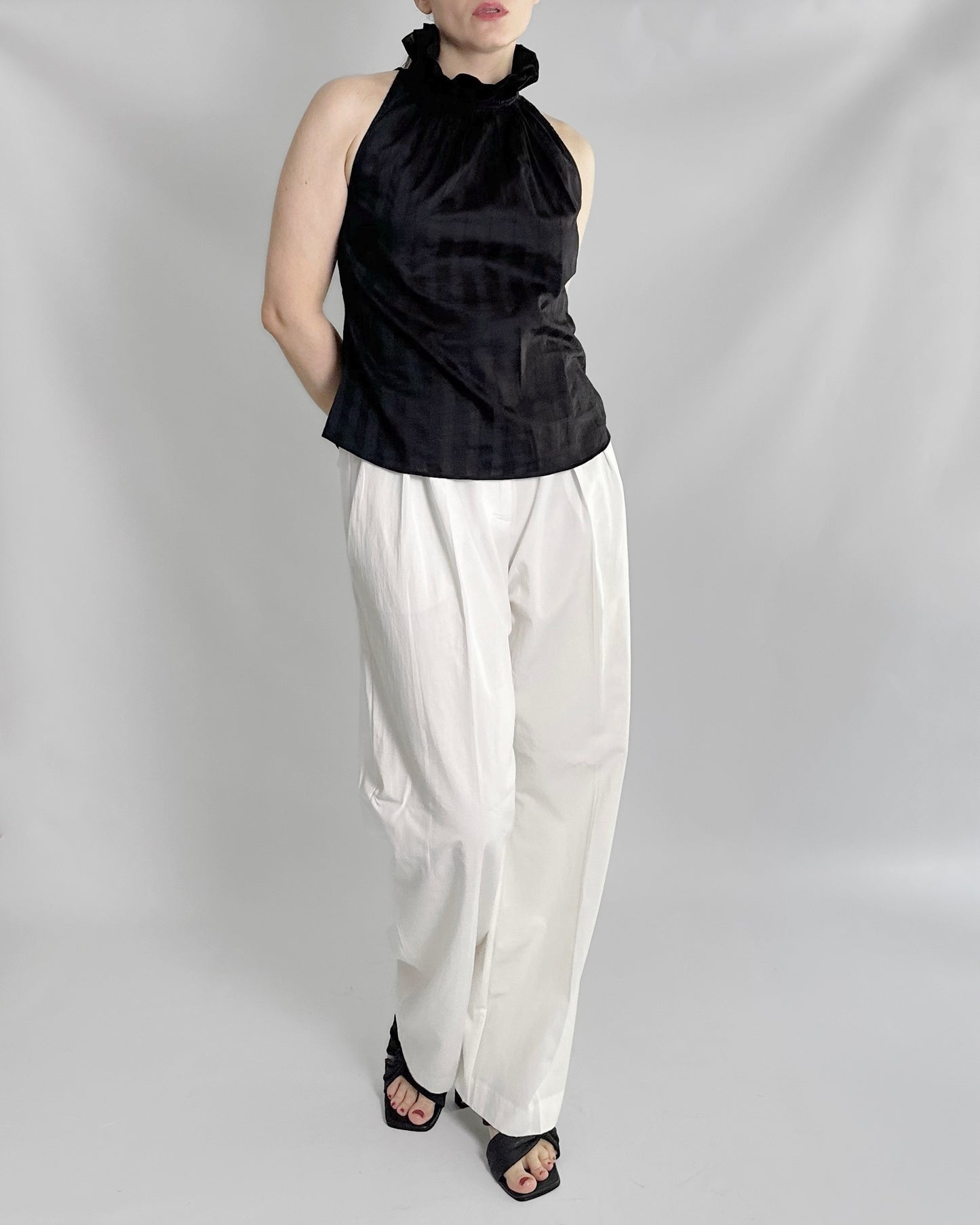 Anne Fontaine Black Halter Top