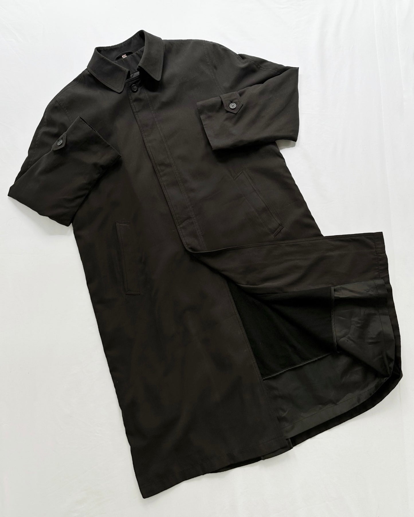 90s Charcoal Grey Oversized Trench Coat
