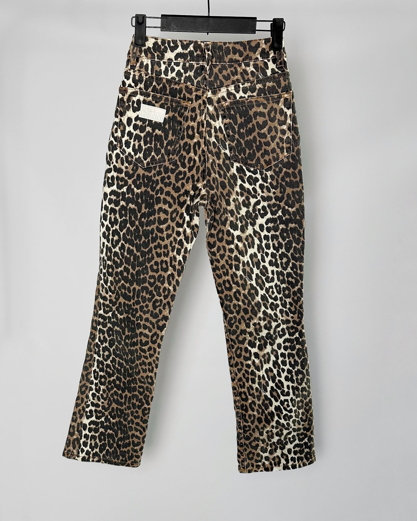 Ganni Leopard Betzy Cropped Jeans