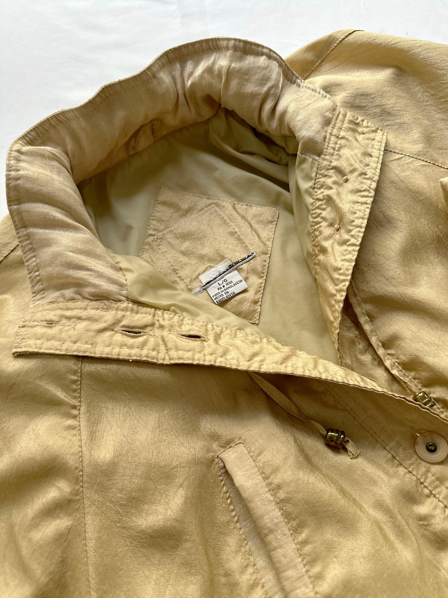 90s Golden Windbreaker Jacket
